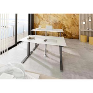 Produktbild für Schreibtisch Hammerbacher XDKB 19, weiß / graphit