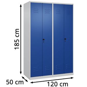 Produktbild für Spind CP-Möbel 80002-40 Classic PLUS, Doppelspind, blau
