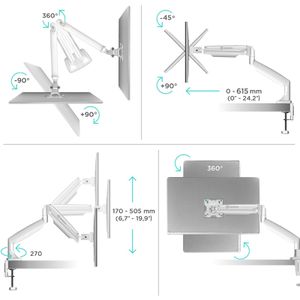 Produktbild für Monitorhalterung Onkron G200-W, VESA 75x75 &amp; 100x100 mm