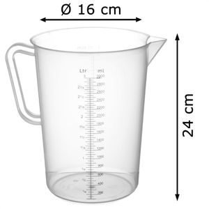 Messbecher Glasklar 2 Liter