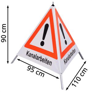 Produktbild für Faltsignal SafetyMarking Gefahrenstelle VZ101, Kanalarbeiten