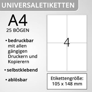 Produktbild für Universaletiketten Herma 5082, weiß