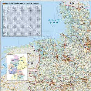 Produktbild für Deutschlandkarte Franken KA300D, Straßenkarte, mit Alurahmen