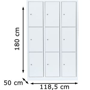 Produktbild für Schließfachschrank ClassiX X-523337, weiß