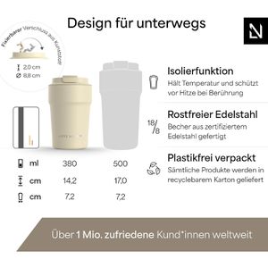 Produktbild für Thermobecher LARS-NYSØM Bevaegelse Almond Beige