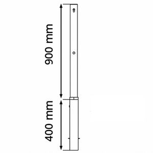 Produktbild für Absperrpfosten Schake 4070Z, silber, aus Edelstahl