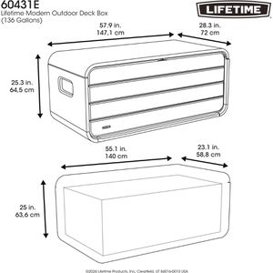 Produktbild für Gartenbox Lifetime Space L, aus Kunststoff