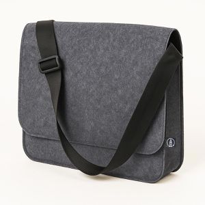 Umhängetasche STOP 46229, aus recyceltem Filz, grau