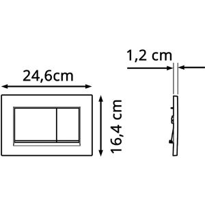 Produktbild für Betätigungsplatte Geberit Sigma20, aus Kunststoff, für WC