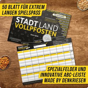 Produktbild für Spielblock Denkriesen Stadt Land Vollpfosten