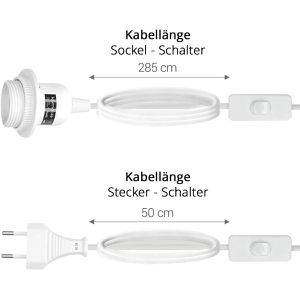 Produktbild für Lampenfassung kwmobile weiß