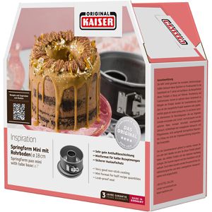 Produktbild für Backform Kaiser Inspiration Mini, mit Flach-&amp; Rohrboden, Stahl