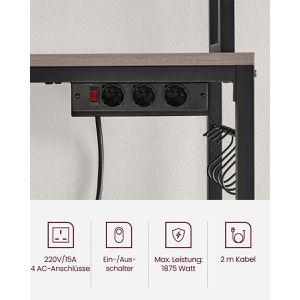 Produktbild für Küchenregal Vasagle KKS037B02EU, graubraun