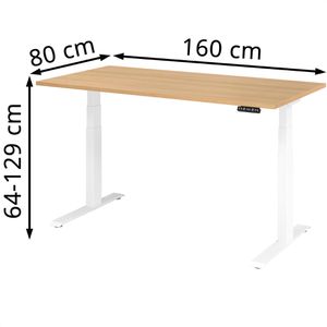 Produktbild für Schreibtisch Hammerbacher XDKB 16, eiche / weiß