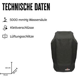 Produktbild für Grillabdeckung Grillfürst 19-012, aus Gewebematerial, schwarz