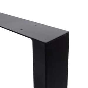 Produktbild für Tischbein Mendler HWC-H33, schwarz aus Metall