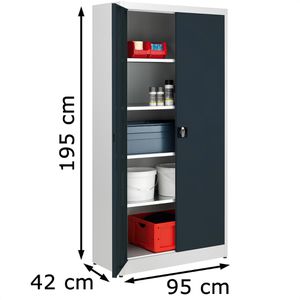 Produktbild für Werkzeugschrank Mauser MKSTS3/19STG, Metall, grau / anthrazit