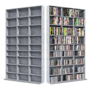 Produktbild für CD-Regal Vicco Jukebox, beton grau