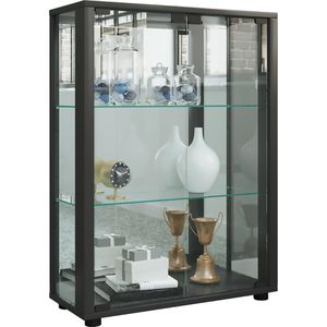 Glasvitrine VCM Sintalo, mit Spiegelrückwand, stehend