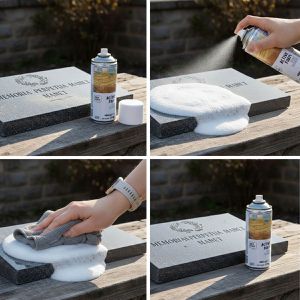 Produktbild für Steinreiniger Idea-Home Reinigungsschaum für Grabsteinplatten