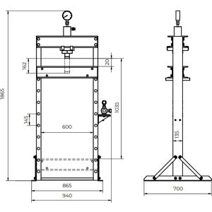 Produktbild für Werkstattpresse Holzmann WP30ECO, Pressdruck 30 t
