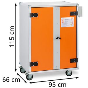 Produktbild für Akku-Ladeschrank CEMO Premium Plus, mit 8 Steckdosen