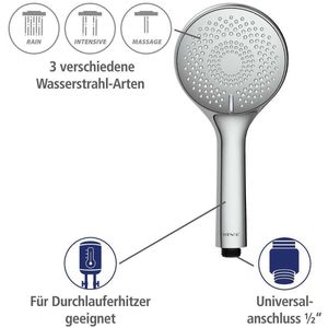 Produktbild für Handbrause Wenko Watersaving, verchromt