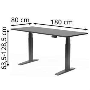 Produktbild für Schreibtisch FlexiSpot E7B-Pro 2026, schwarz / schwarz