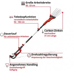 Produktbild für Obstpflücker Einhell GE-FS 18/53 Li-Solo, mit Stiel 92 - 182cm