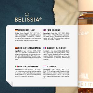 Produktbild für Lebensmittelfarbe Belissia Set Einhorn, wasserlöslich