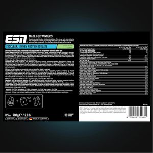 Produktbild für Proteinpulver ESN ISOCLEAR Whey Isolate, 908g