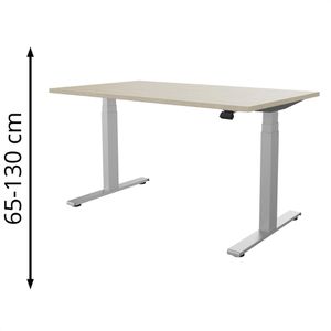Produktbild für Schreibtisch fm-Büromöbel fouraction ahorn / silber