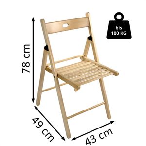 Produktbild für Klappstuhl DEMA 14159, braun