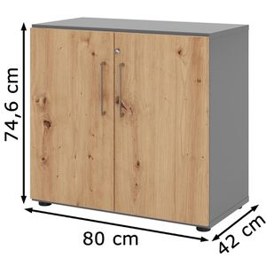 Produktbild für Aktenschrank Hammerbacher Serie 9 Advanced, aus Holz