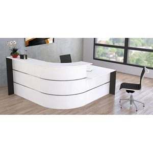 Produktbild für Empfangstheke Kerkmann Bari 3569, weiß / anthrazit