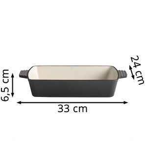 Produktbild für Auflaufform APS 5 STARS 88311, anthrazit, aus Gusseisen