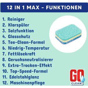 Produktbild für Spülmaschinentabs GOclean 12in1 Max Power
