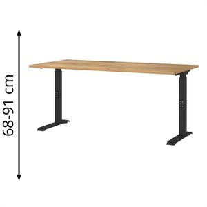 Produktbild für Schreibtisch Germania Mailand, 7911-593, eiche / schwarz