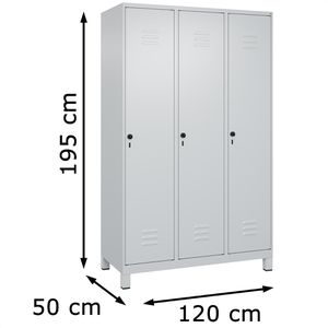 Produktbild für Spind CP-Möbel Classic PLUS, lichtgrau