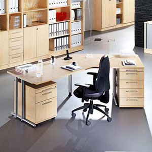 Produktbild für Rollcontainer Hammerbacher Solid AC20, Holz, buche