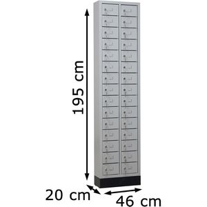Produktbild für Schließfachschrank G-Office PEL30, lichtgrau