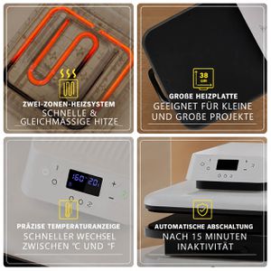 Produktbild für Transferpresse HTVRONT Auto Heat Press, weiß