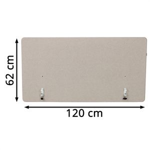 Produktbild für Tischtrennwand hJh-OFFICE 891019, taupe