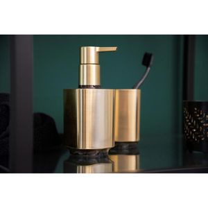 Produktbild für Zahnputzbecher Wenko Auron, gold, aus Kunststoff