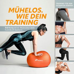 Produktbild für Gymnastikball Tresko Anti-Burst, mit Luftpumpe