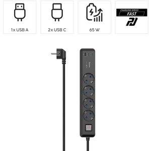 Produktbild für Steckdosenleiste Hama 223189, mit 1,4m Kabel