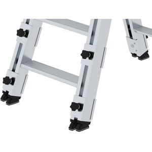Produktbild für Stehleiter MUNK 42714, nivello-Leiterfüße, beidseitig begehbar