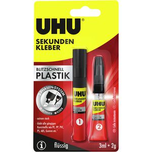 Sekundenkleber UHU 46140 blitzschnell Plastik