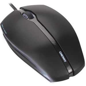 CHERRY Maus GENTIX Corded Illuminated JM-0300, 3 Tasten, 1000 dpi, mit Kabel, schwarz