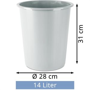 Produktbild für Papierkorb DONAU D305-13, grau